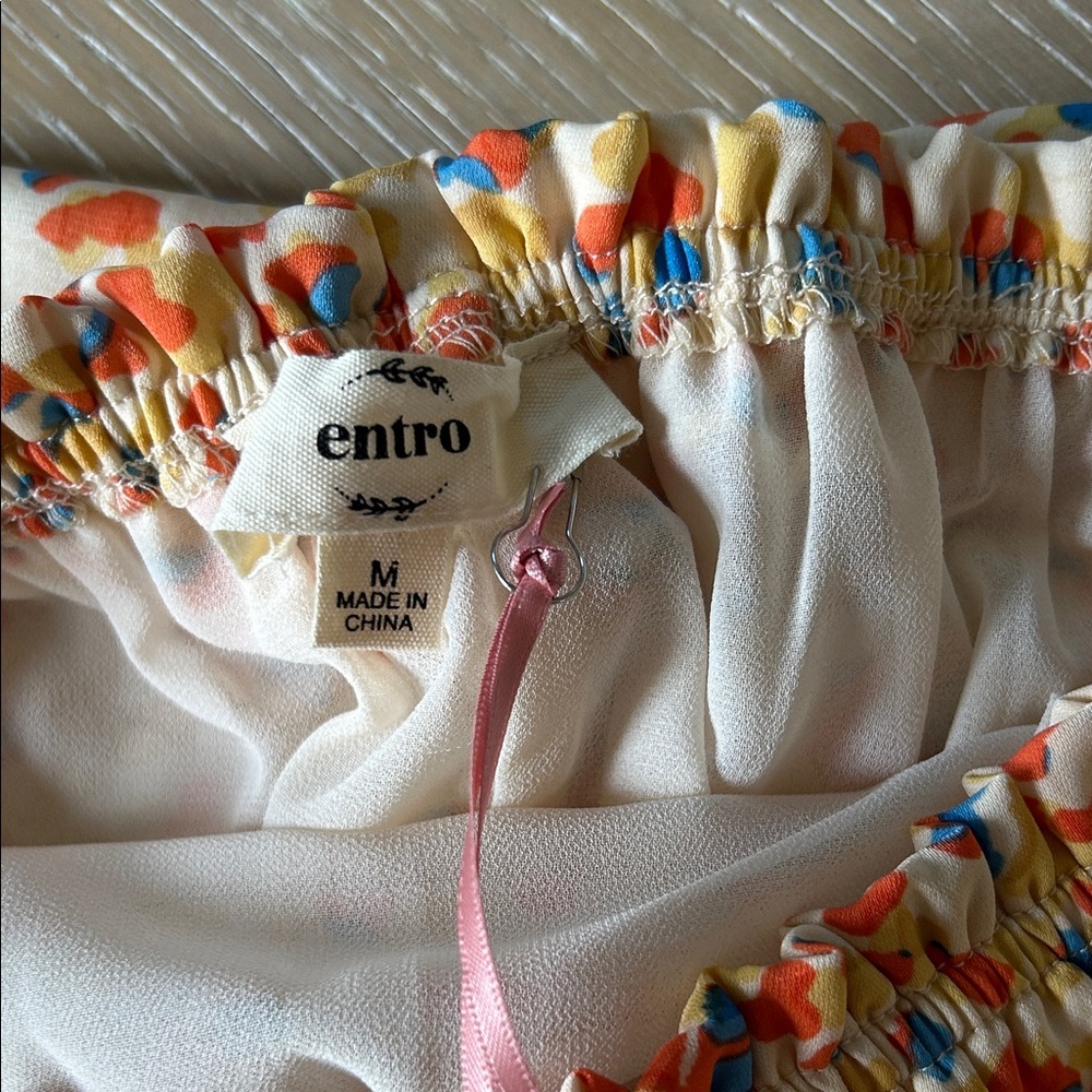 Entro Multicolor Leopard Patterned Tube Top - Picture 2 of 4